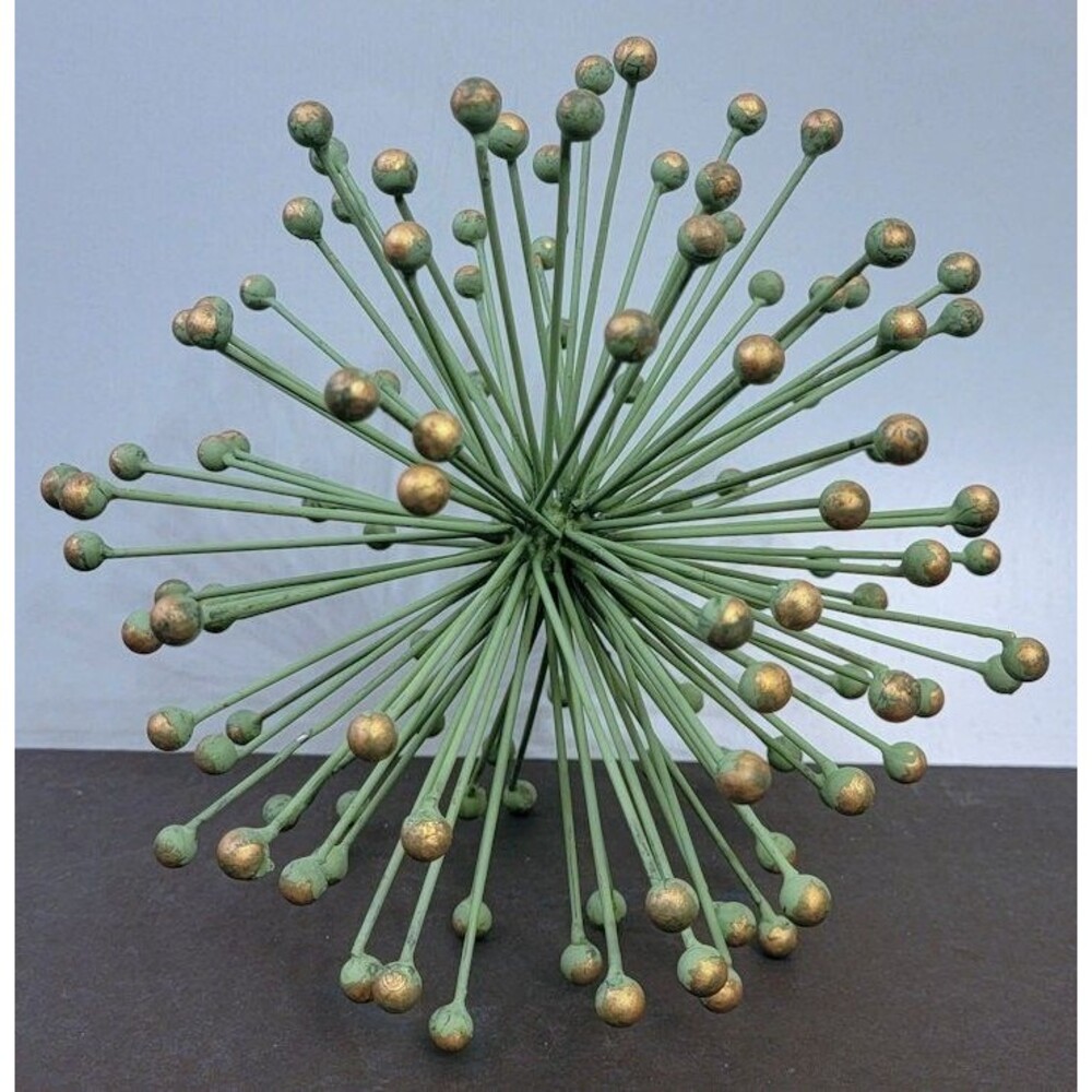 Sputnik Atomic Design Metal Table Sculpture Object Approx 8" Wide - Picture 2 of 4